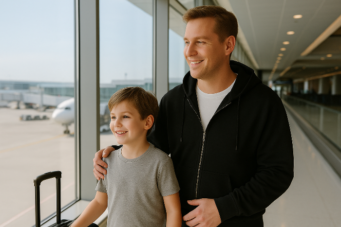 LOVED. Black on Black Embroidered Zip-Up Travel Hooded Sweatshirt.