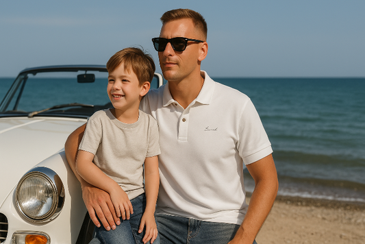 LOVED. White on White Embroidered Polo.